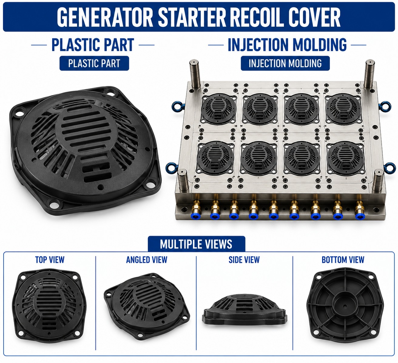 Generator Plastic Starter Recoil Cover Mould and Moulding Service